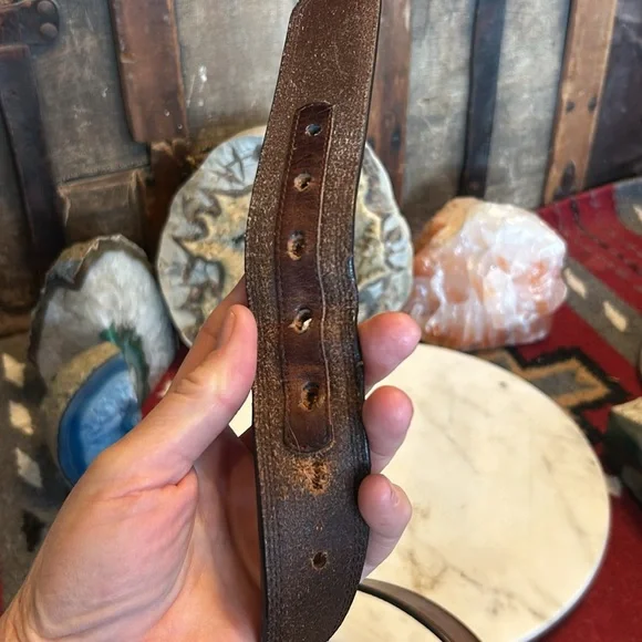 Ariat Brown Leather Belt vintage ‘95 size 36-42 - Picture 8 of 12